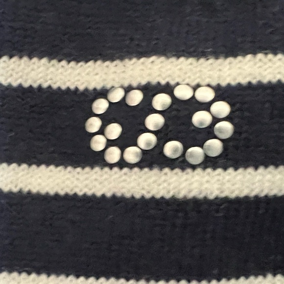 ESCADA Nautical Stripe Sweater Navy Classic. Summer Weight Size M - Picture 2 of 3